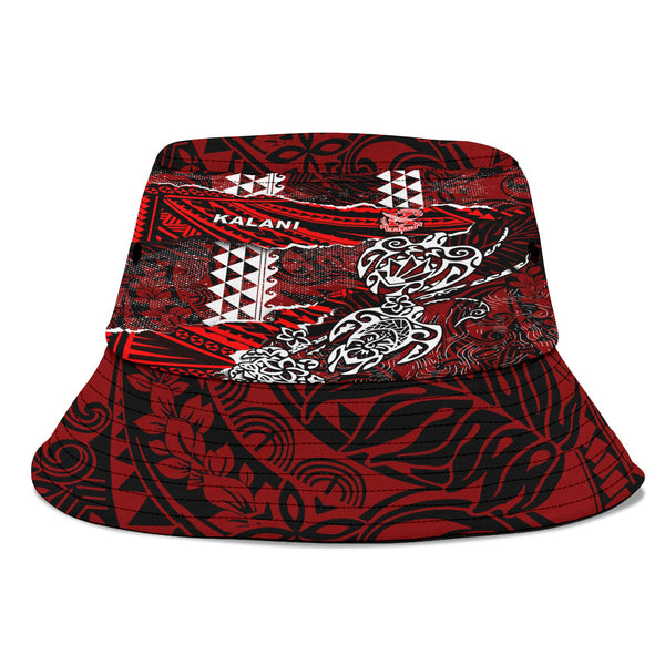 Hawaii Kalani High School Bucket Hat Polynesian Turtle Style