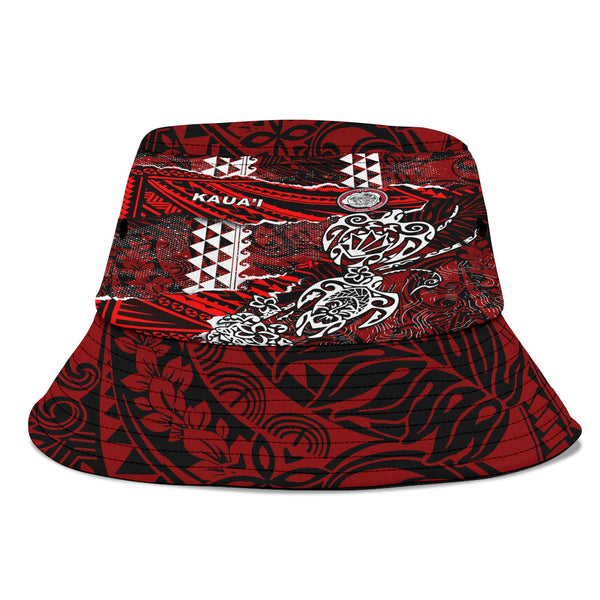 Hawaii Kauai High School Bucket Hat Polynesian Turtle Style