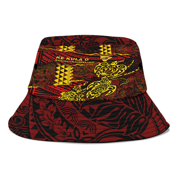 Hawaii Ke Kula O Ehunuikaimalino School Bucket Hat Polynesian Turtle Style