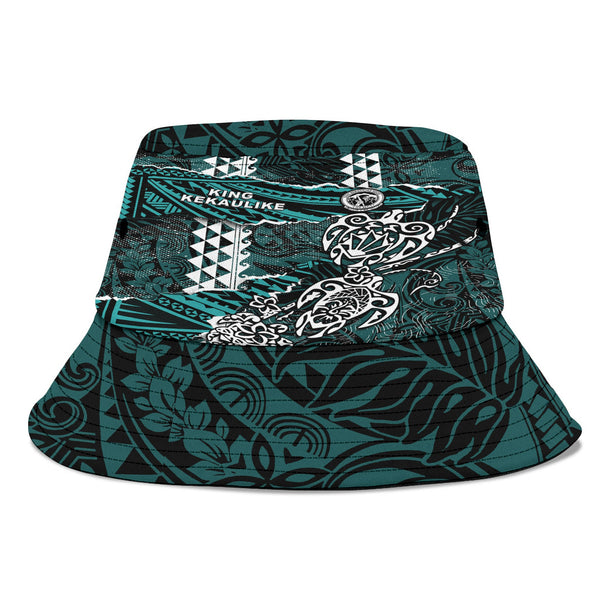 Hawaii King Kekaulike High School Bucket Hat Polynesian Turtle Style