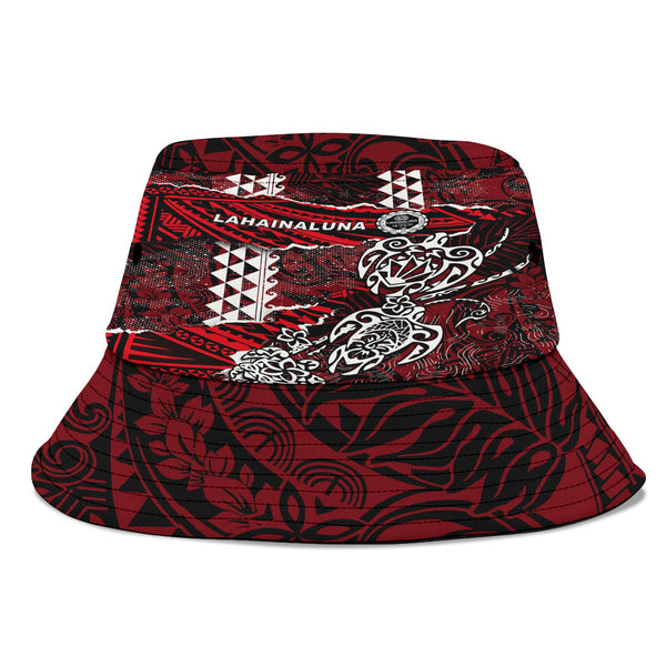 Hawaii Lahainaluna High School Bucket Hat Polynesian Turtle Style