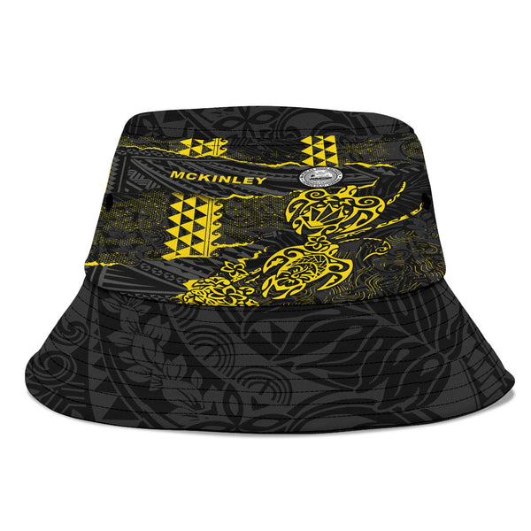 Hawaii President William McKinley High School Bucket Hat Polynesian Turtle Style