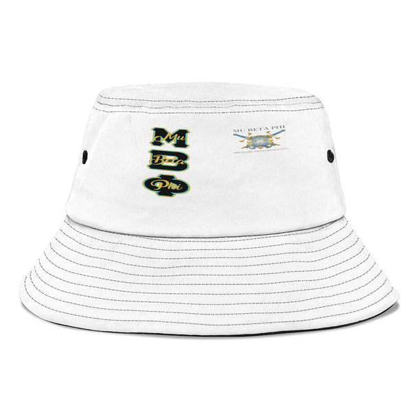 Fraternity Hat - Mu Beta Phi Bucket Hat Original White Style