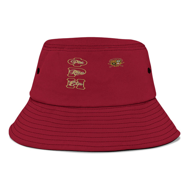 Fraternity Hat - Phi Rho Eta Bucket Hat Original Maroon Style