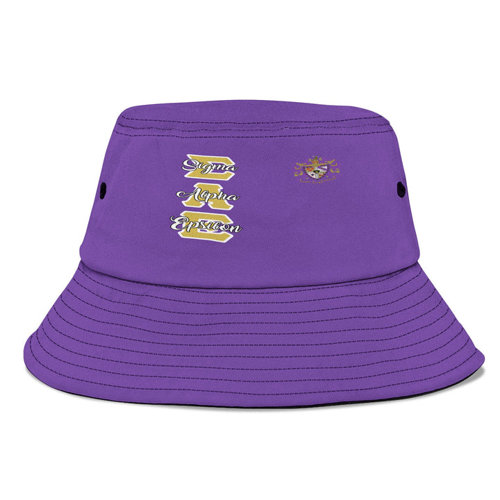 Fraternity Hat - Sigma Alpha Epsilon Bucket Hat Original Purple Style
