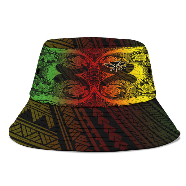 Kanaka Maoli Hawaii Bucket Hat Reggae Style