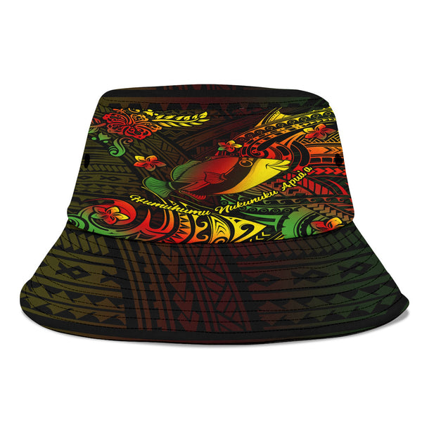 Hawaii Humuhumu Fish Bucket Hat Reggae Style