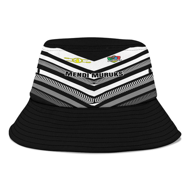 Mendi Muruks Bucket Hat Papua New Guinea Rugby Black & White Style