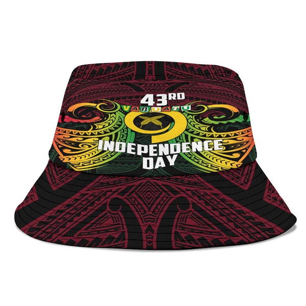 Vanuatu Bucket Hat Independence Day 43rd Anniversary Style 2