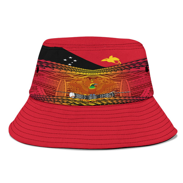 Papua New Guinea Independence Day Bucket Hat PNG Emblem Style