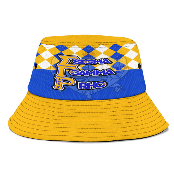 Sorority Hat - Christmas Sigma Gamma Rho Girl Bucket Hat Rhombus Pattern Style