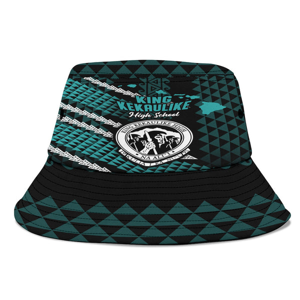 Hawaii King Kekaulike High School Bucket Hat Map Style