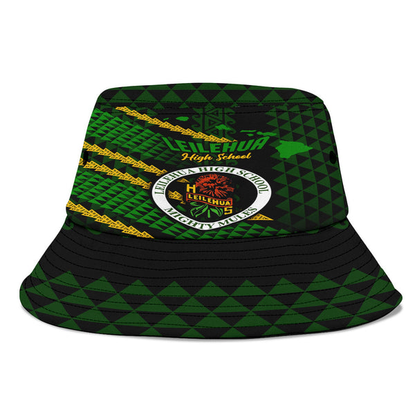 Hawaii Leilehua High School Bucket Hat Map Style