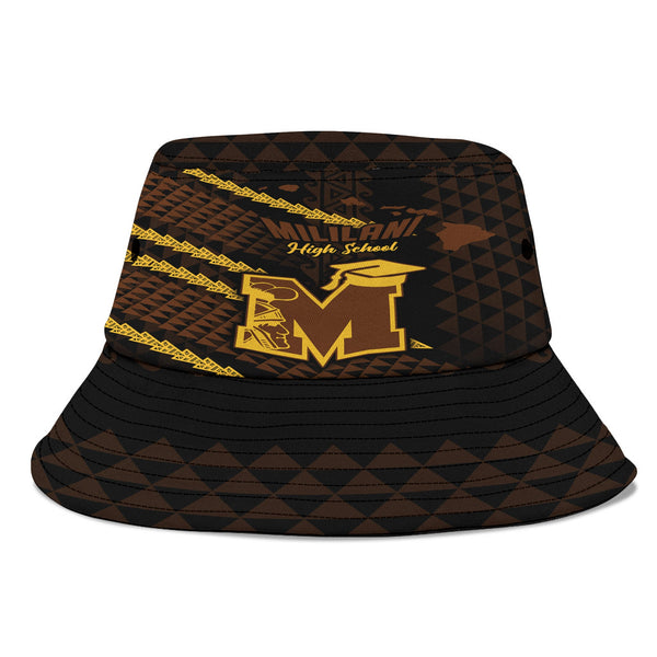 Hawaii Mililani High School Bucket Hat Map Style