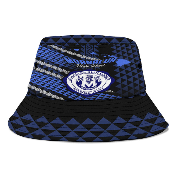 Hawaii Moanalua High School Bucket Hat Map Style