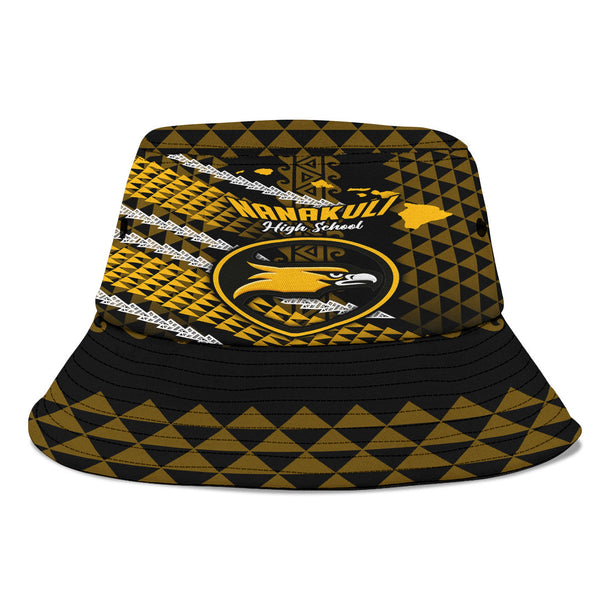 Hawaii Nanakuli High School Bucket Hat Map Style