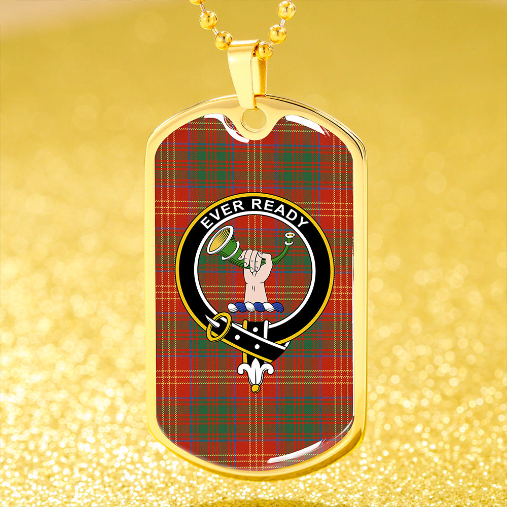 Burns 1930 Ancient Clan Badge Classic Tartan Dog Tag Necklace