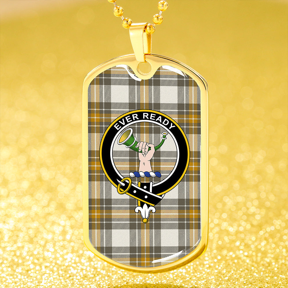 Burns Ancient Clan Badge Classic Tartan Dog Tag Necklace