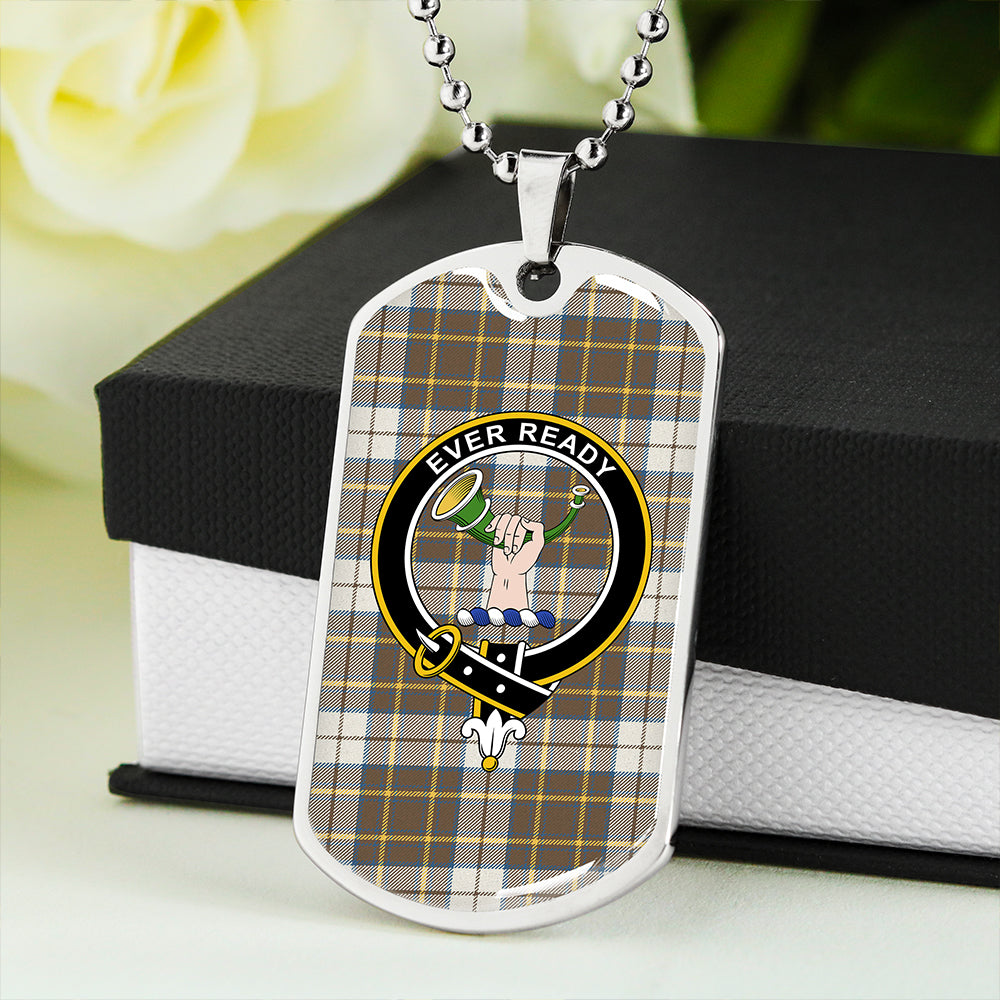 Burns Battalion Ancient Clan Badge Classic Tartan Dog Tag Necklace