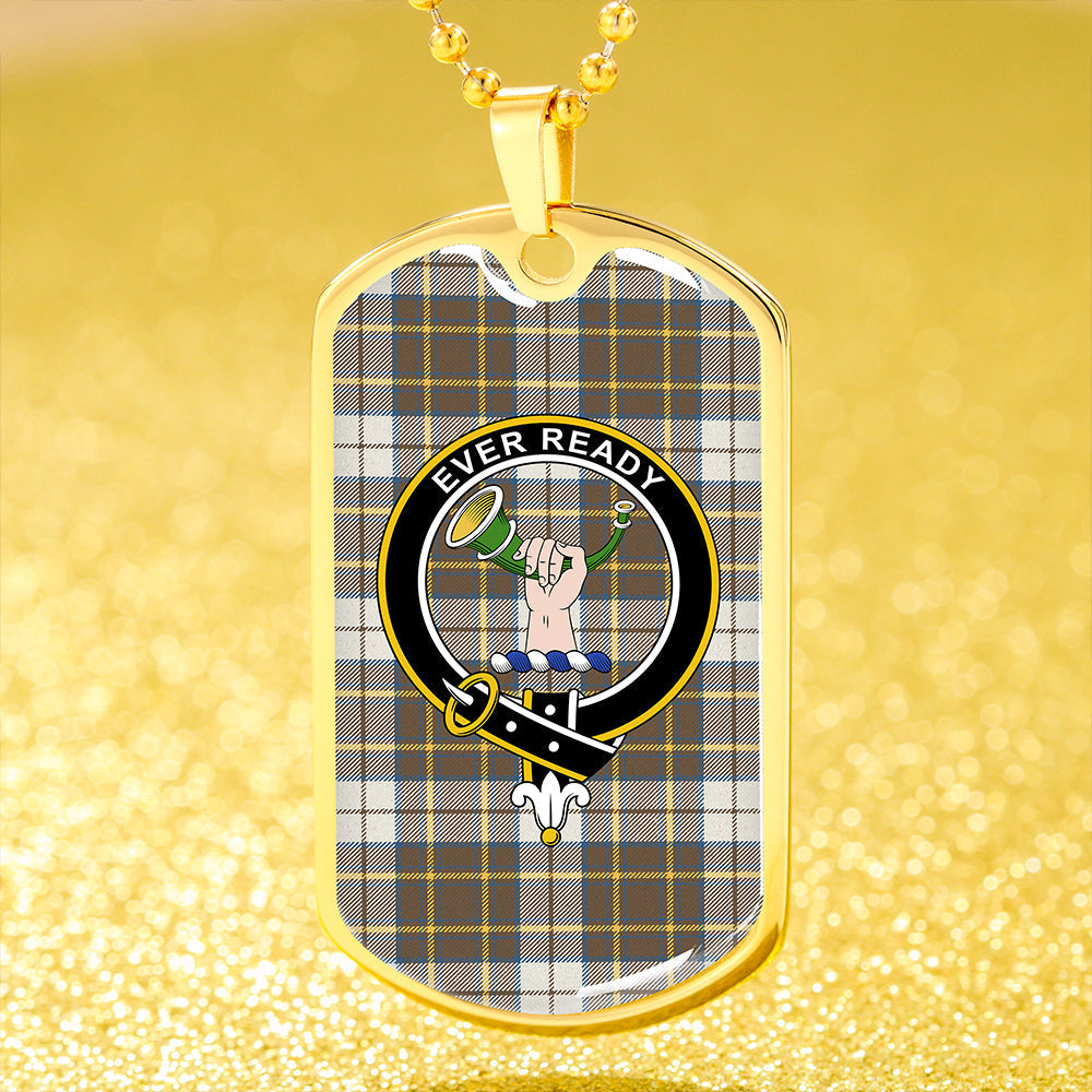 Burns Battalion Ancient Clan Badge Classic Tartan Dog Tag Necklace