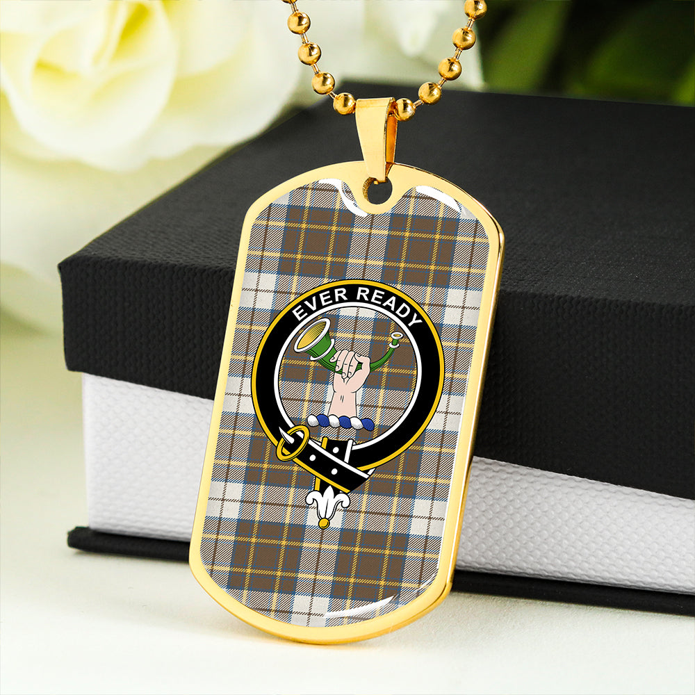 Burns Battalion Ancient Clan Badge Classic Tartan Dog Tag Necklace