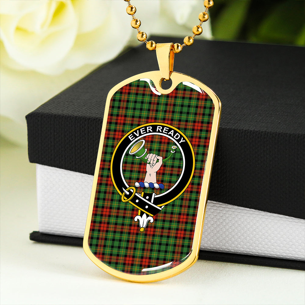 Burns Heritage Ancient Clan Badge Classic Tartan Dog Tag Necklace