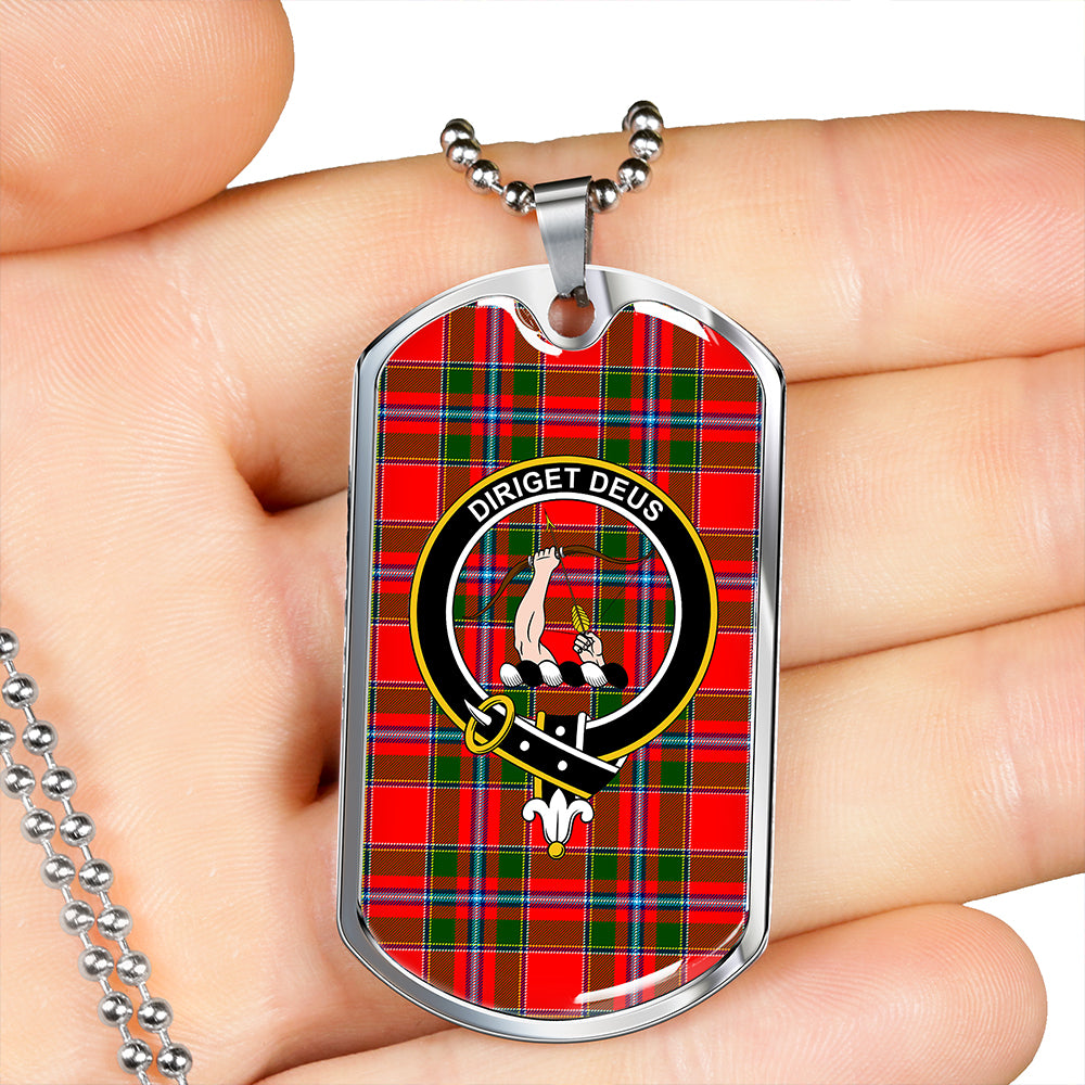 Butter Clan Badge Classic Tartan Dog Tag Necklace