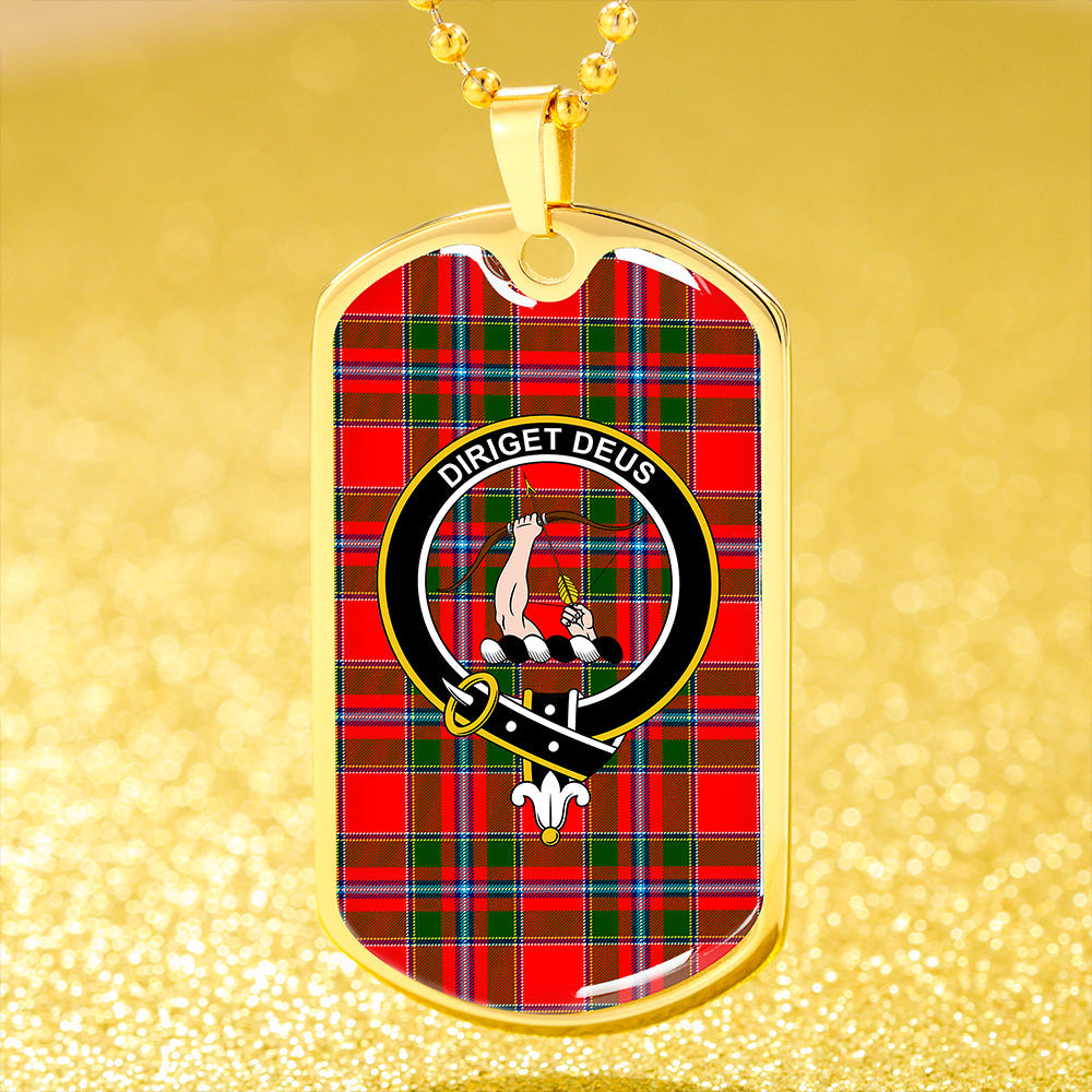 Butter Clan Badge Classic Tartan Dog Tag Necklace
