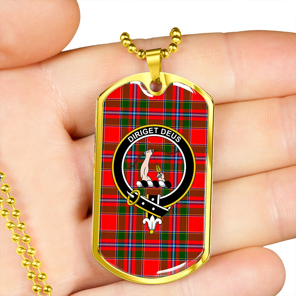Butter Clan Badge Classic Tartan Dog Tag Necklace