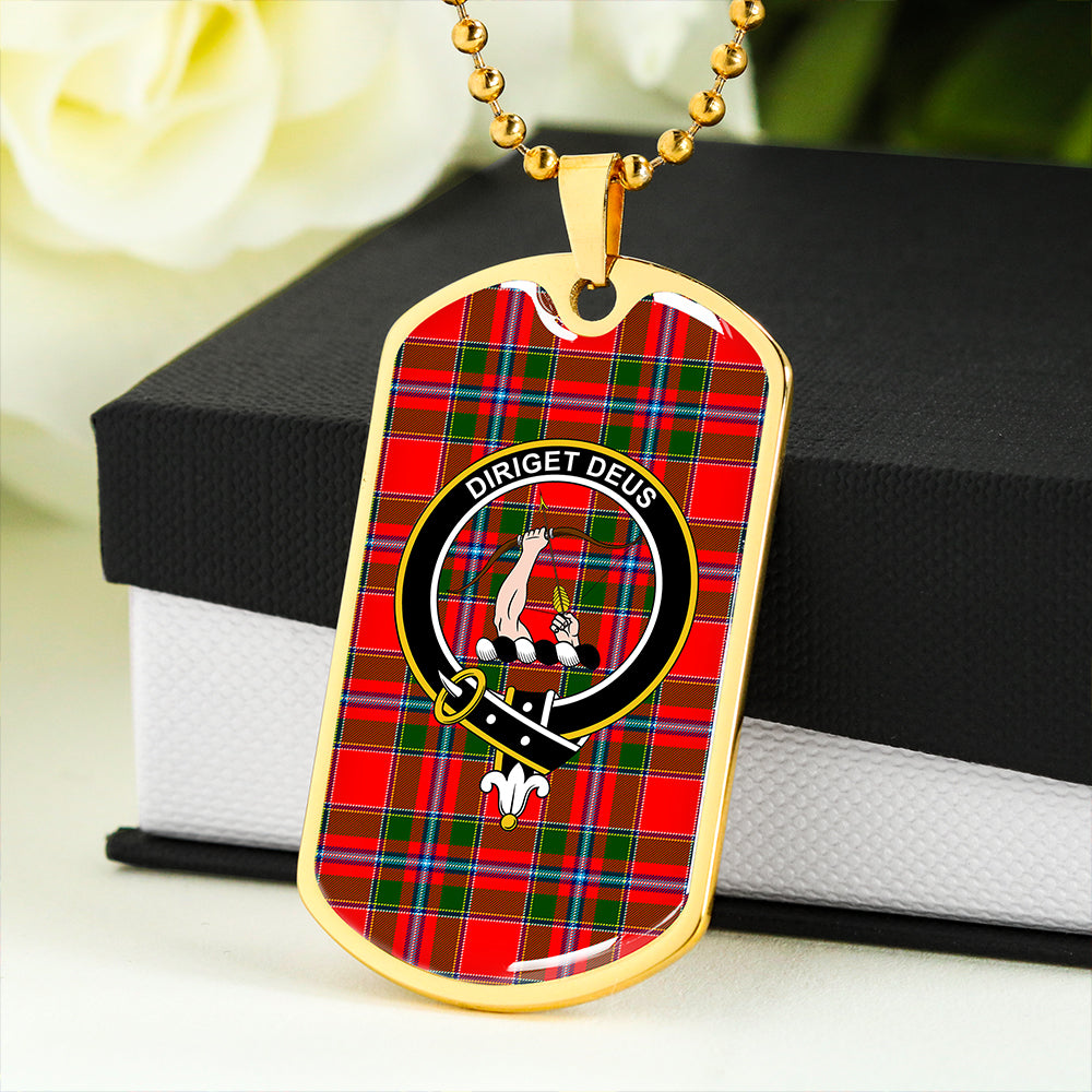 Butter Clan Badge Classic Tartan Dog Tag Necklace
