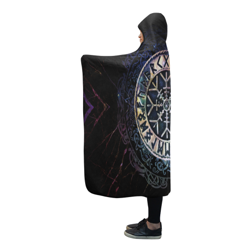 Viking Hooded Blanket Helm Of Awe Rune Circle