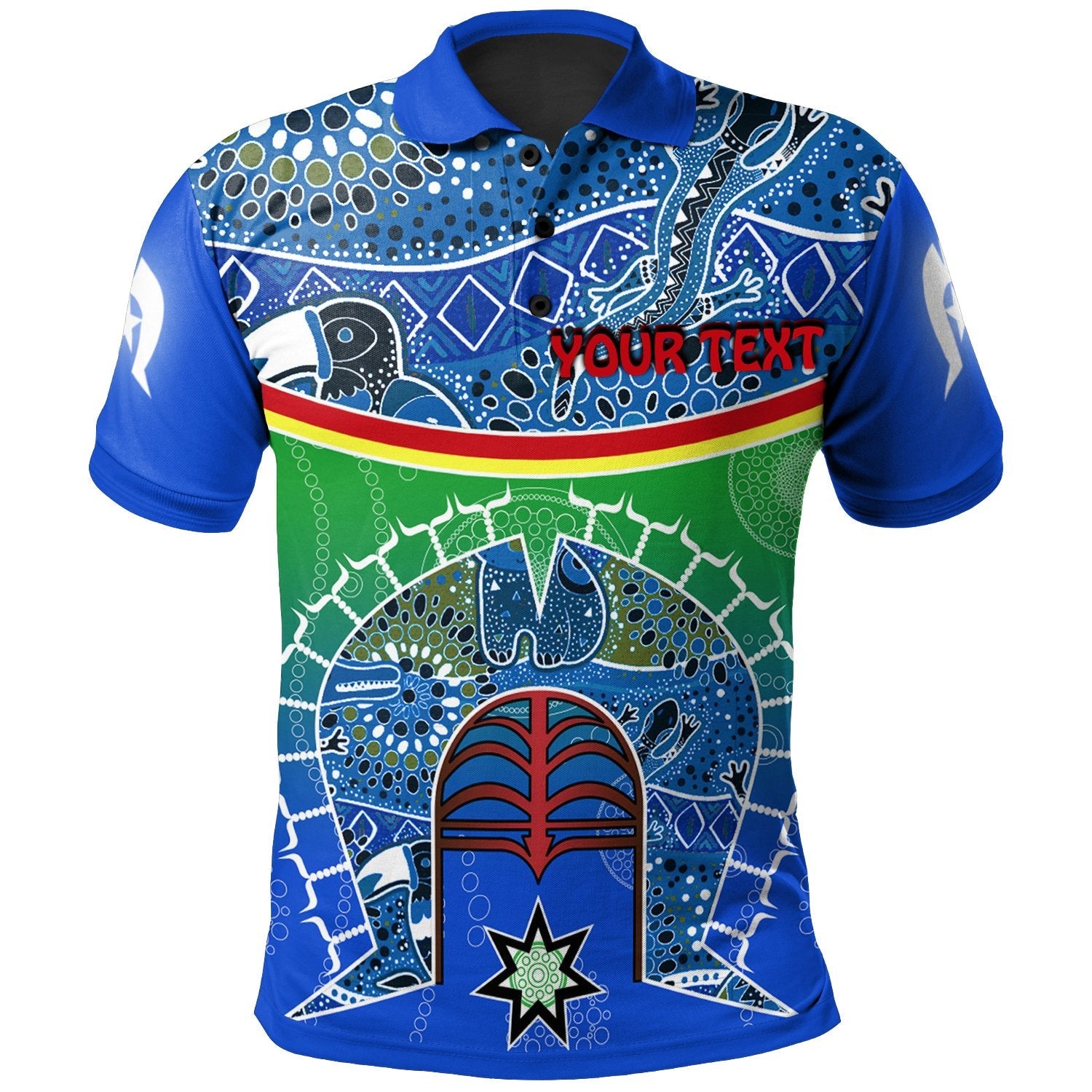 Aboriginal Polo - Personalised Torres Strait Symbol With Aboriginal Patterns Polo Shirt