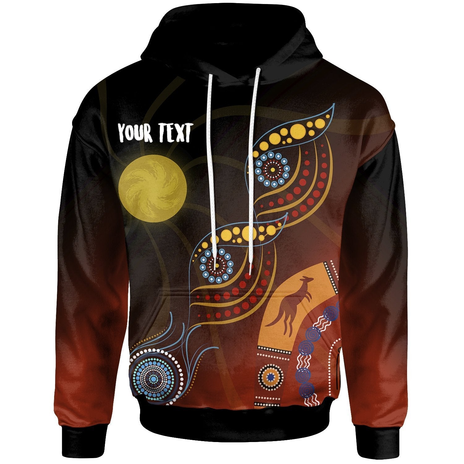 Aboriginal Personalised Hoodie - Flowers On The Land