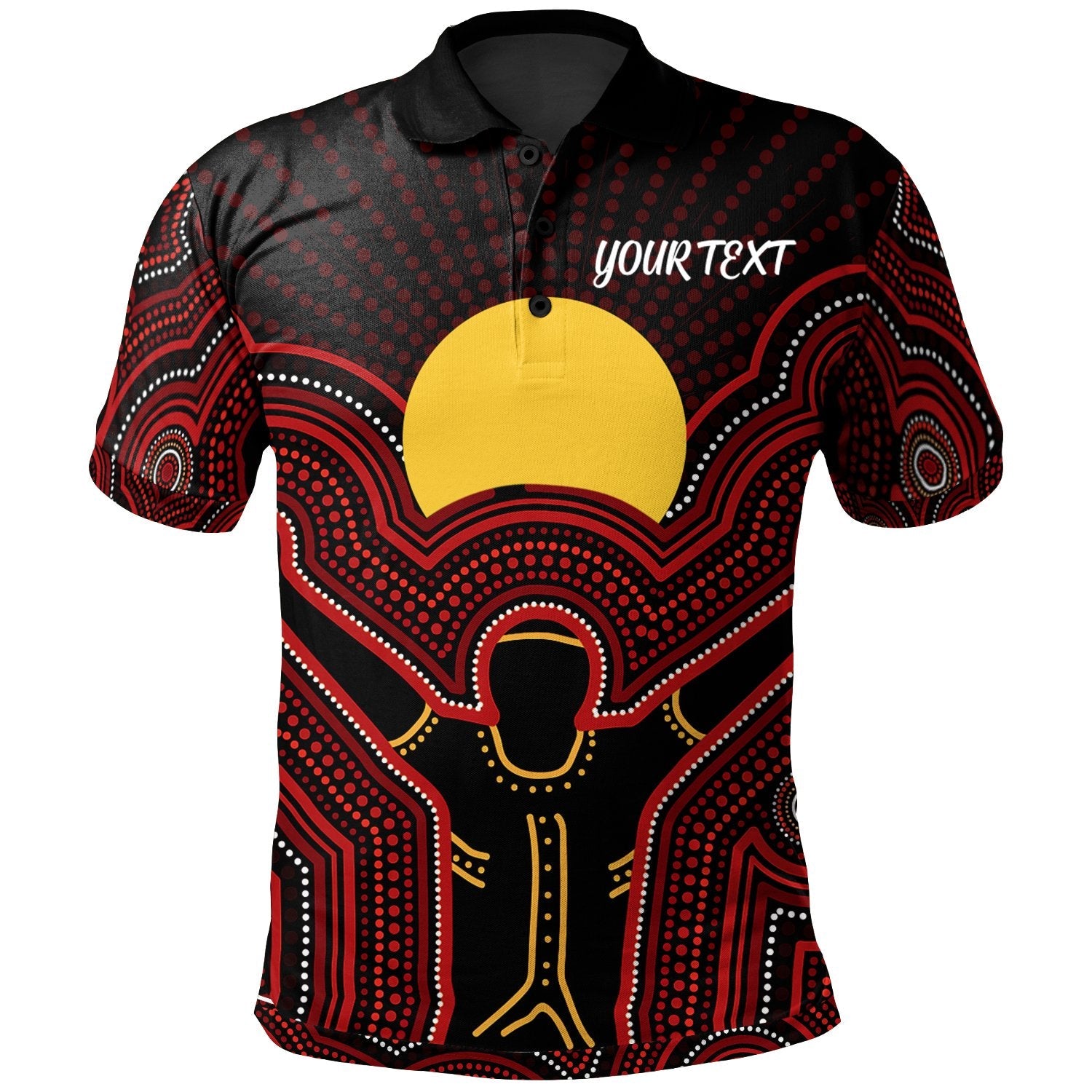 Aboriginal Polo - Personalised The Sun Always Shines Polo Shirt