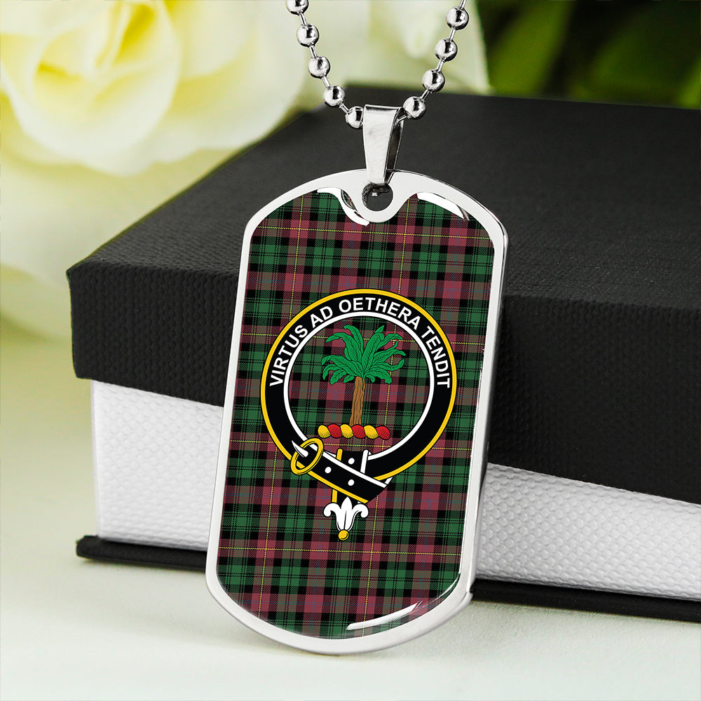 Cairns of Finavon Ancient Clan Badge Classic Tartan Dog Tag Necklace