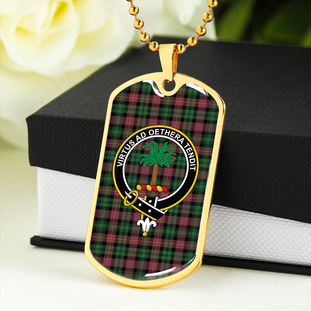 Cairns of Finavon Ancient Clan Badge Classic Tartan Dog Tag Necklace