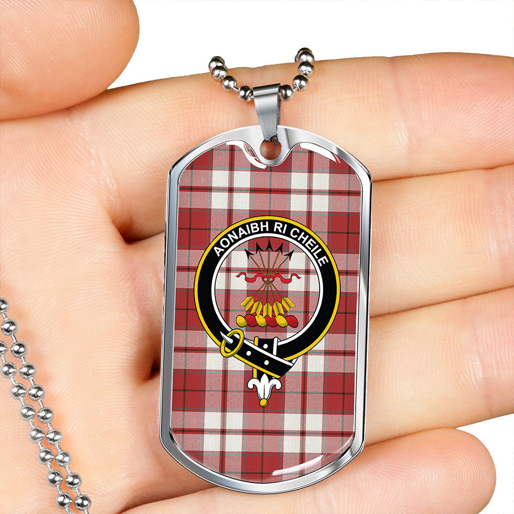 Cameron Hose Weathered 2 Clan Badge Classic Tartan Dog Tag Necklace