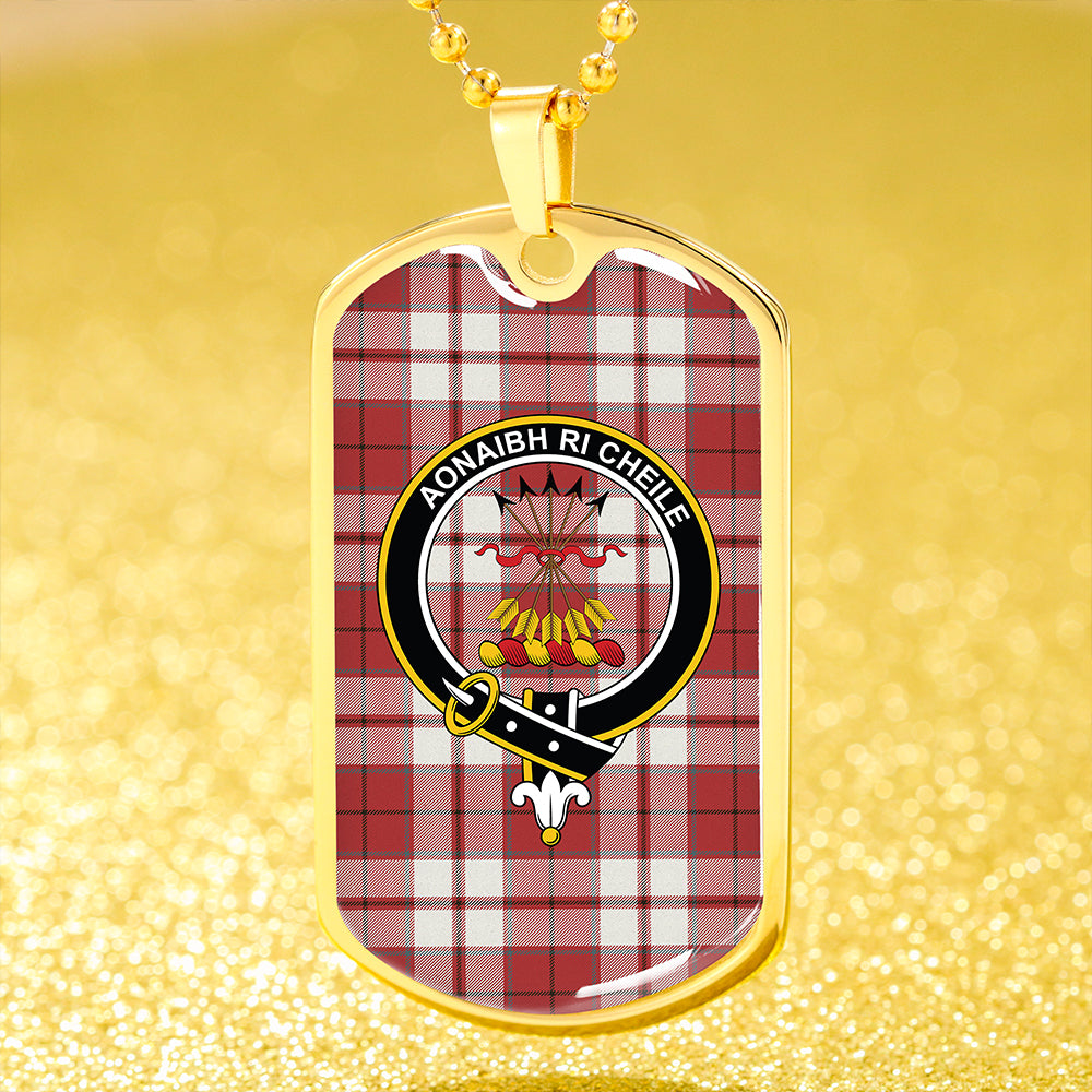 Cameron Hose Weathered 2 Clan Badge Classic Tartan Dog Tag Necklace