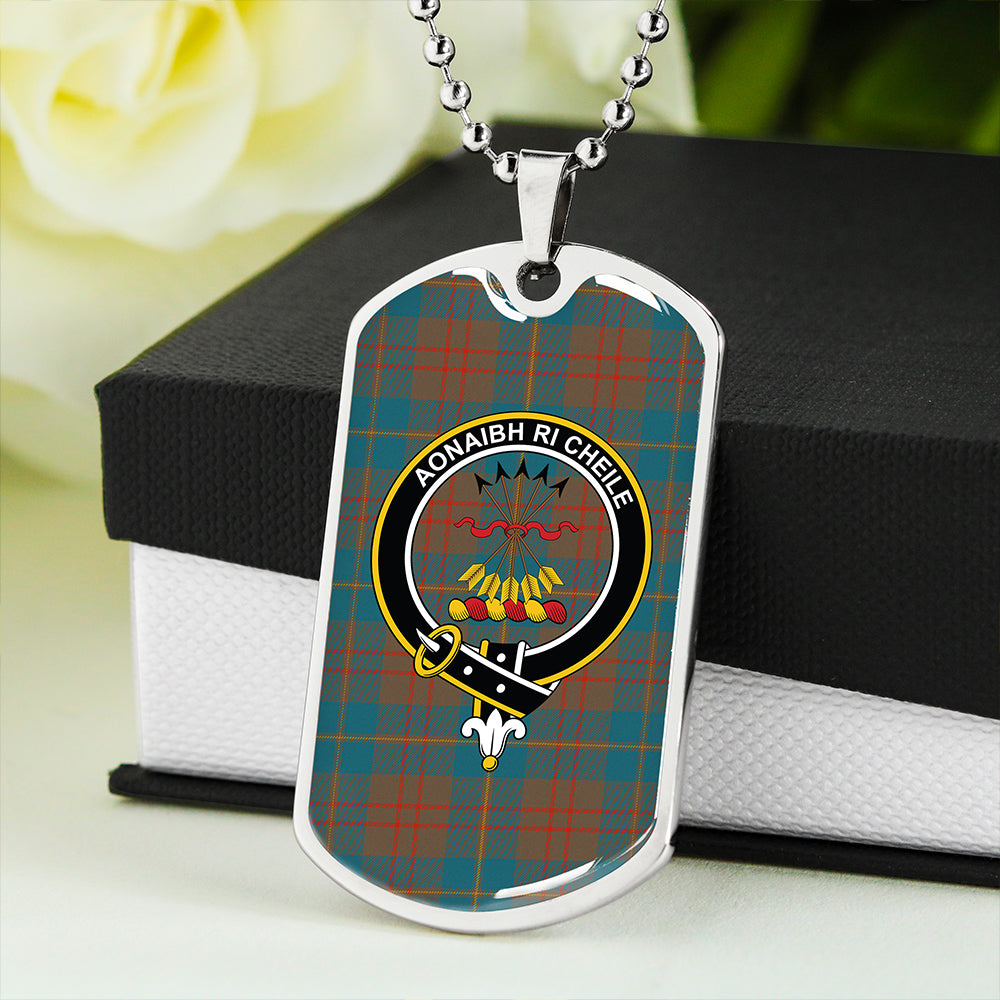 Cameron Hunting Ancient 2 Clan Badge Classic Tartan Dog Tag Necklace