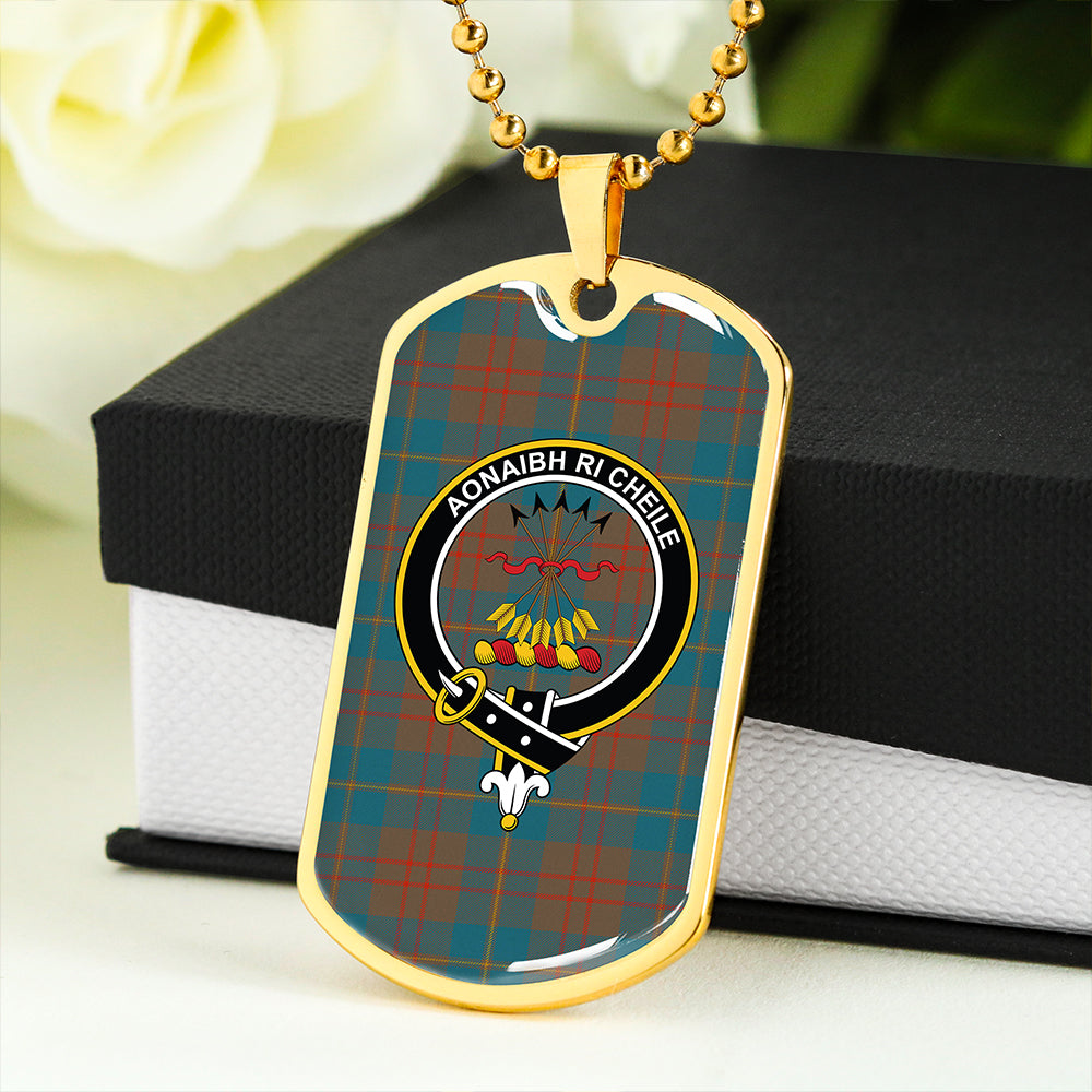 Cameron Hunting Ancient 2 Clan Badge Classic Tartan Dog Tag Necklace
