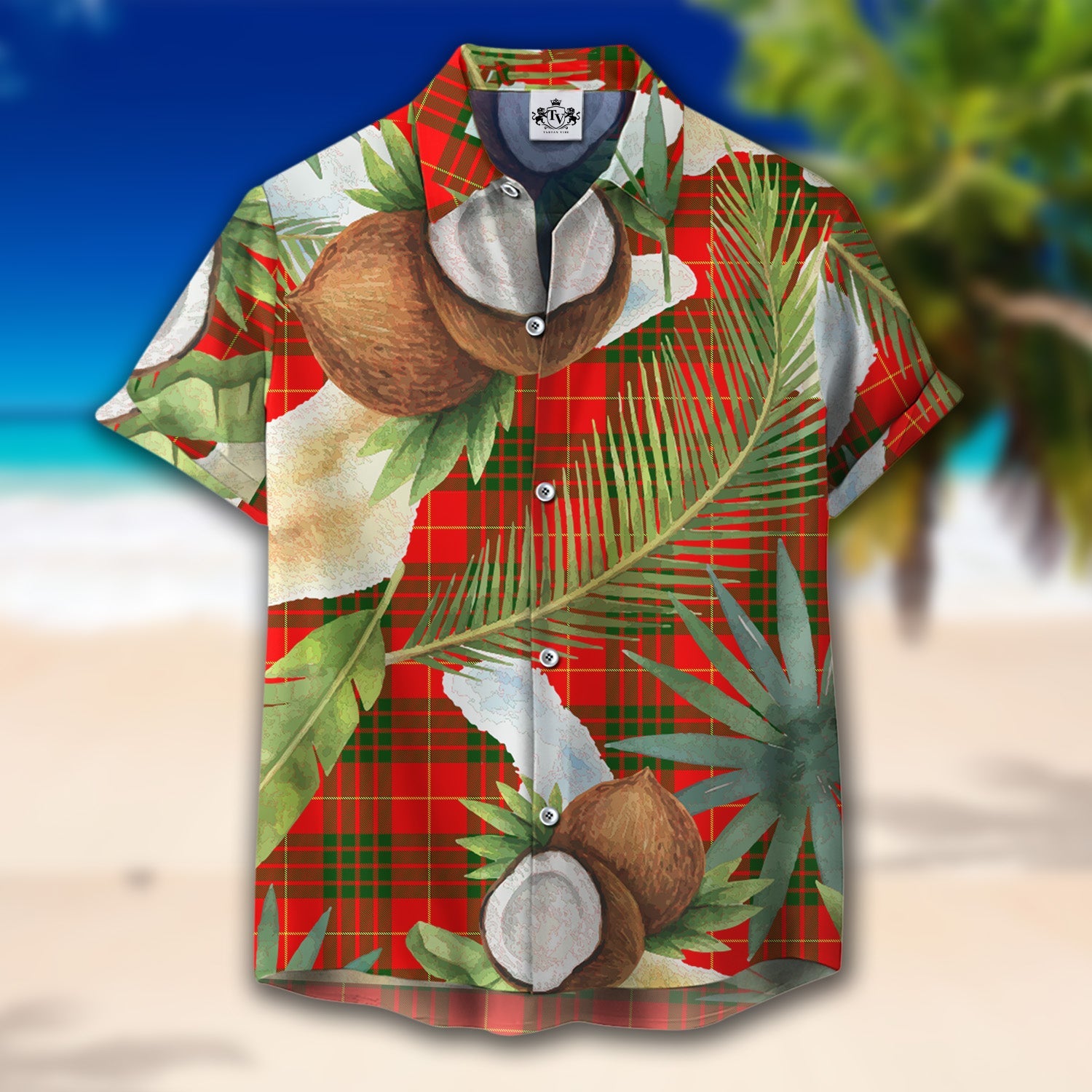 Scottish Tartan Cameron Modern Clan Hawaiian Shirt Hibiscus - Tropical Garden Style