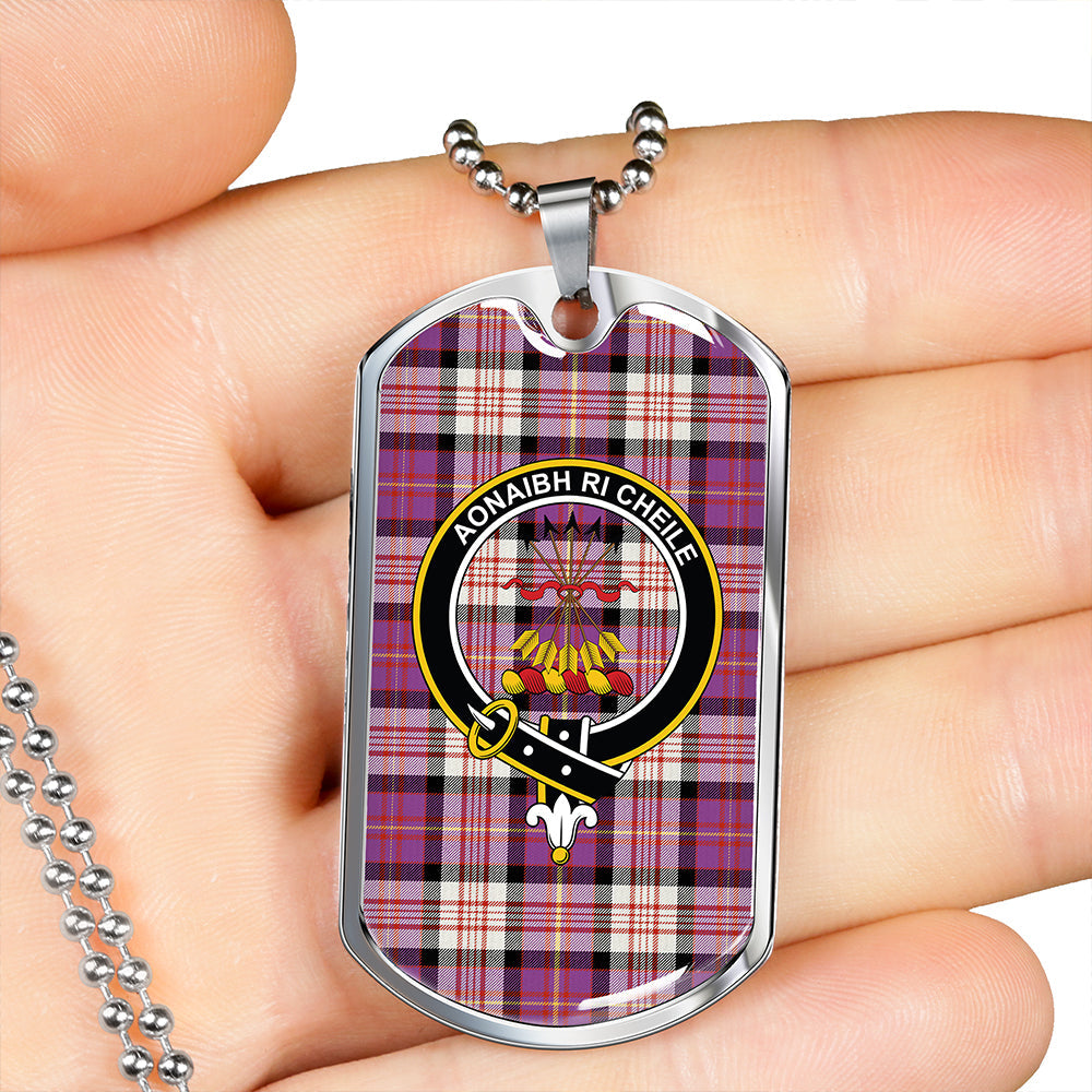 Cameron of Erracht Dress #2 Ancient 2 Clan Badge Classic Tartan Dog Tag Necklace