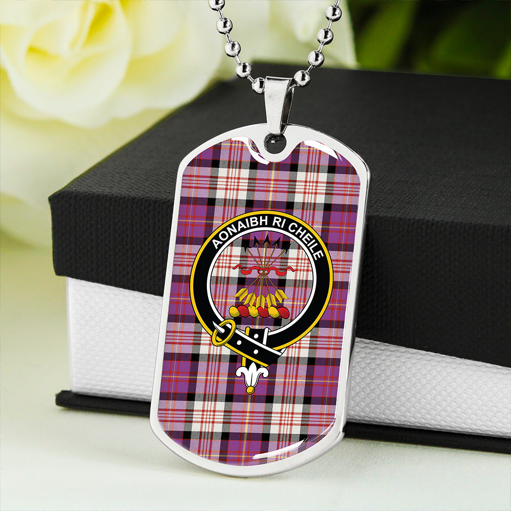 Cameron of Erracht Dress #2 Ancient 2 Clan Badge Classic Tartan Dog Tag Necklace