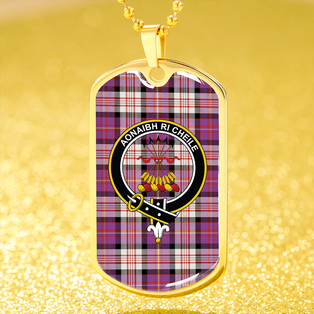 Cameron of Erracht Dress #2 Ancient 2 Clan Badge Classic Tartan Dog Tag Necklace