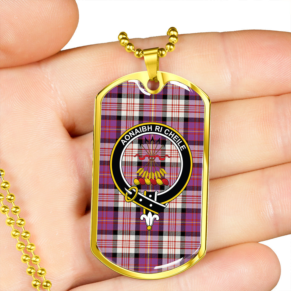 Cameron of Erracht Dress #2 Ancient 2 Clan Badge Classic Tartan Dog Tag Necklace