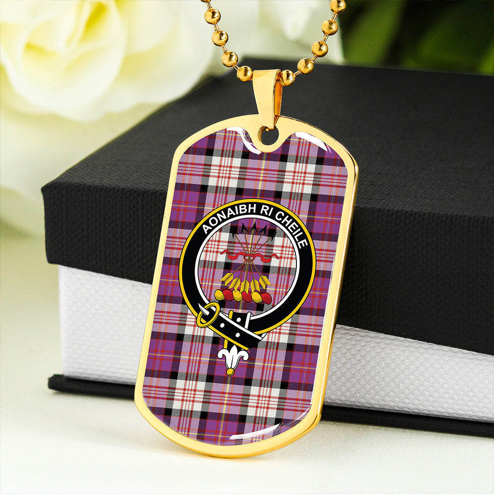 Cameron of Erracht Dress #2 Ancient 2 Clan Badge Classic Tartan Dog Tag Necklace