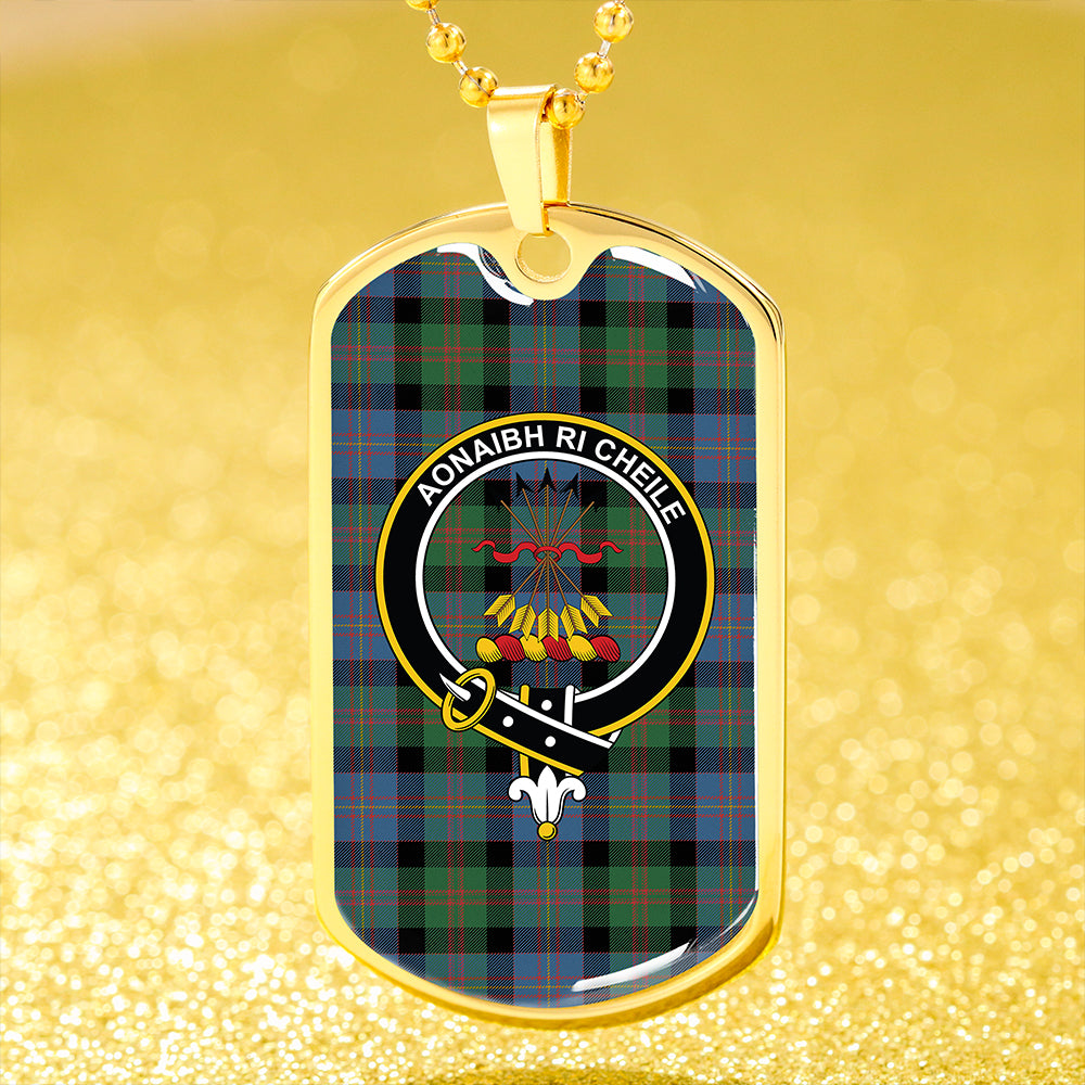Cameron of Erracht #3 Ancient 2 Clan Badge Classic Tartan Dog Tag Necklace