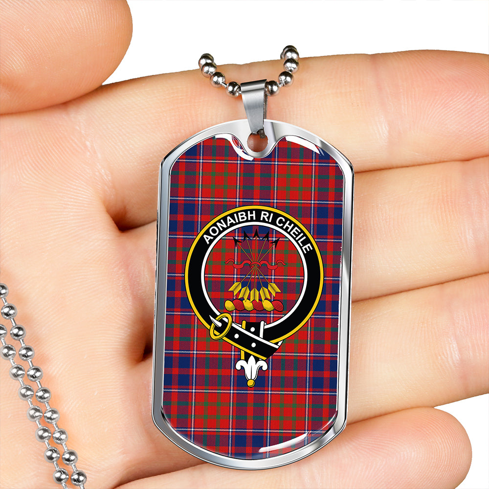 Cameron of Locheil Modern 2 Clan Badge Classic Tartan Dog Tag Necklace