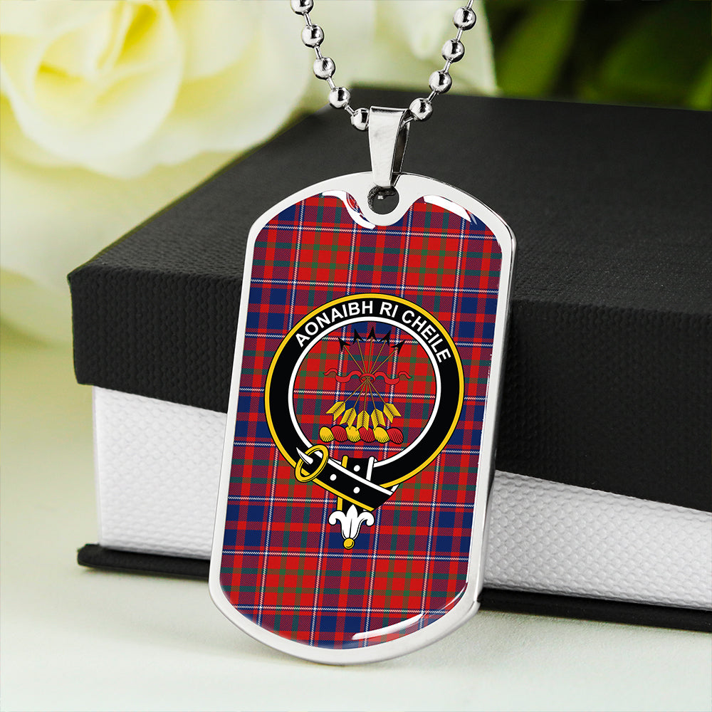 Cameron of Locheil Modern 2 Clan Badge Classic Tartan Dog Tag Necklace