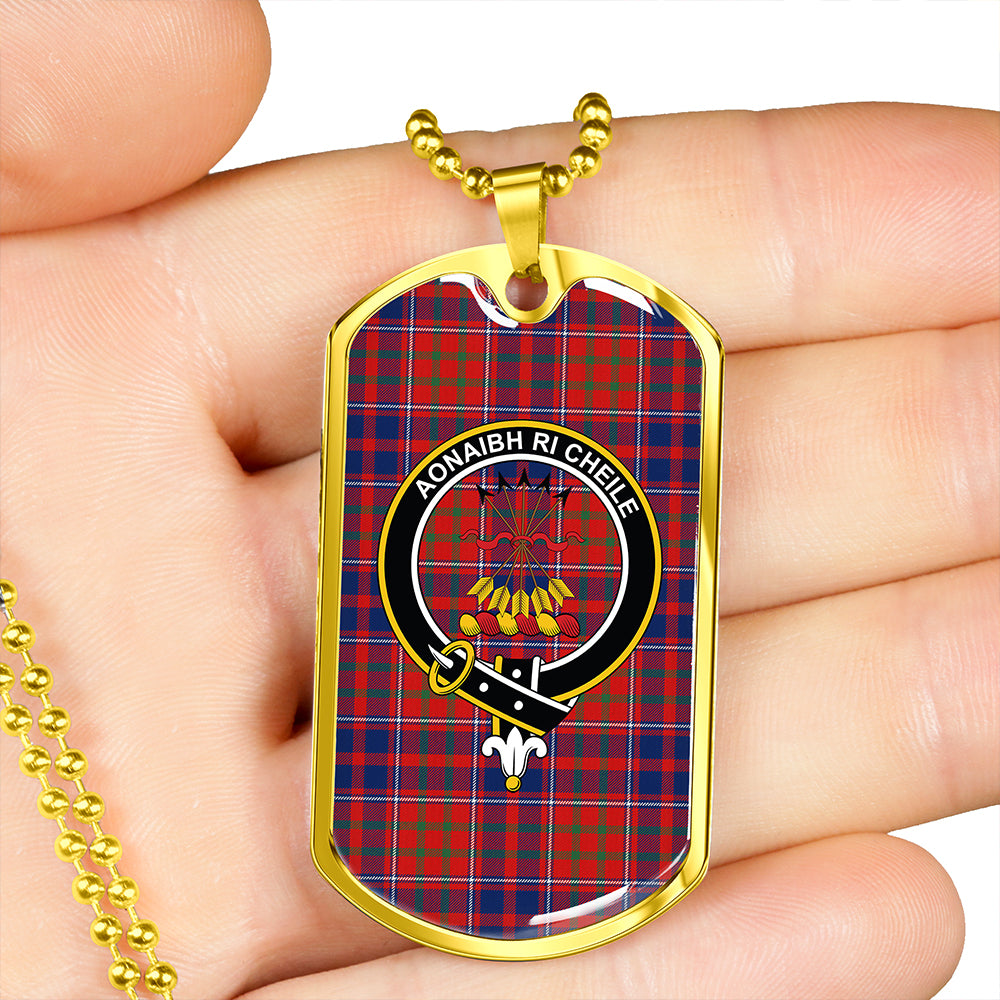 Cameron of Locheil Modern 2 Clan Badge Classic Tartan Dog Tag Necklace